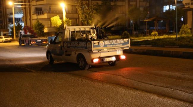 Haliliye Belediyesinden İlaçlamada Gece Mesaisi