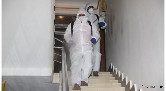 Karaköprü'de hummalı dezenfekte çalışması