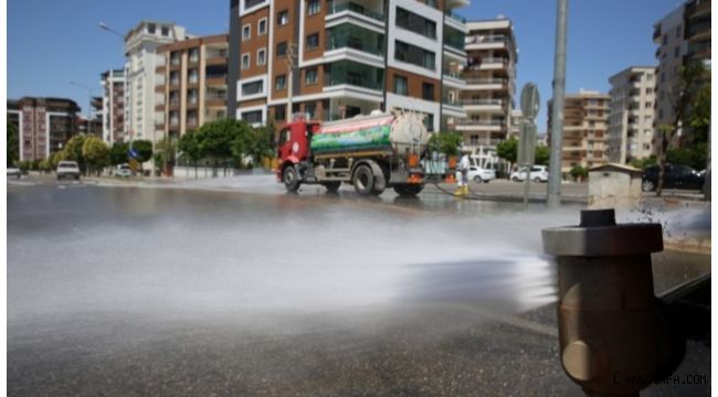 Karaköprü'de dezenfekte çalışmaları sürüyor