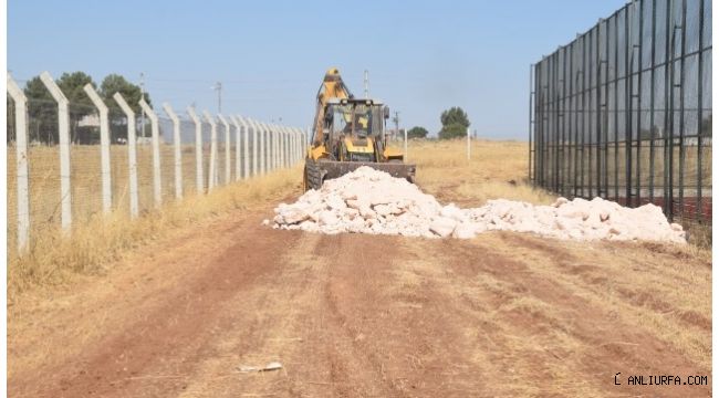 Viranşehir’de misafir tribünü için yol çalışması