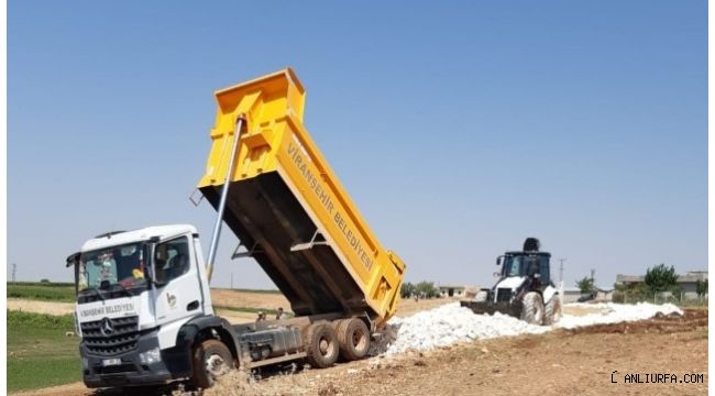 Viranşehir kırsalında stabilize yol çalışması