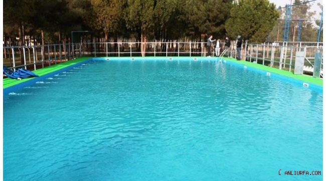 Akçakale'de portatif yüzme havuzu kullanıma hazır