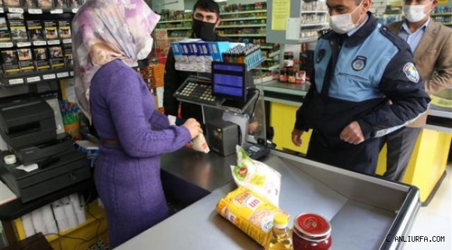 Haliliye'de zabıta marketleri denetledi