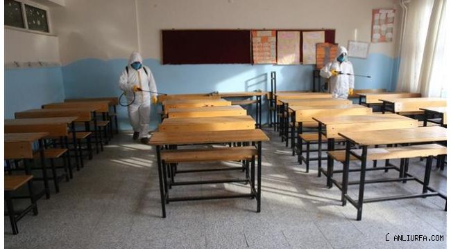 Haliliye kırsalındaki okullar dezenfekte ediliyor