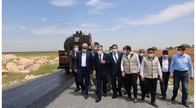 Başkan Beyazgül ve Başkan Canpolat asfalt çalışmalarını inceledi
