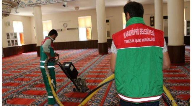 Karaköprü'de ibadethaneler temizleniyor