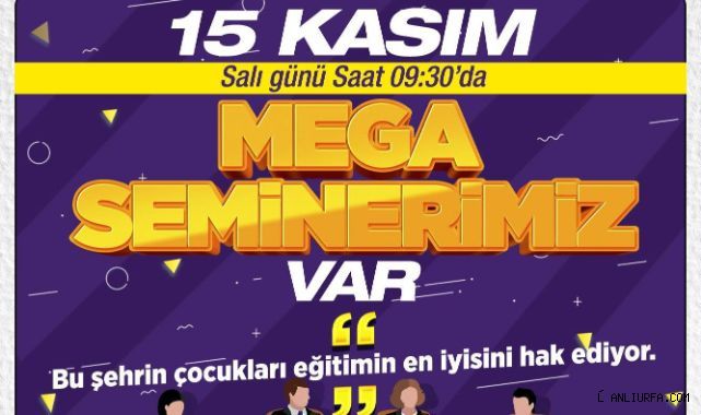 Mega Eğitim Kurumlarından seminer