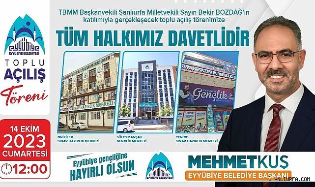 Eyyübiye'de toplu açılış töreni yapılacak!