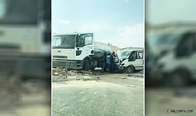 Yaralılar var! Urfa'da minibüs ile kamyon çarpıştı!