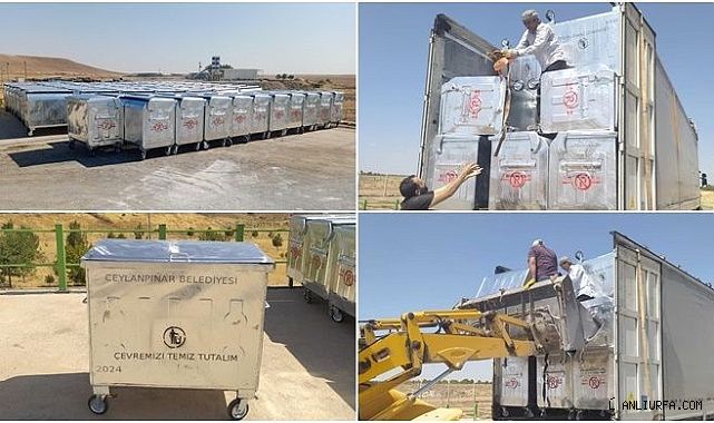 Ceylanpınar Belediyesi 271 adet yeni çöp konteyneri aldı