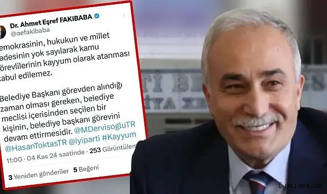 Fakıbaba'dan Kayyum Tepkisi: