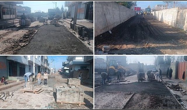 Viranşehir'de Kilit Parke Taşı Yenileme Çalışmaları Sürüyor