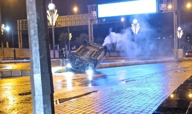 Bir kaza daha! Otomobil takla attı