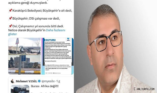 Büyükşehir Belediyesi Mehmet Yeşil'in Tepkisine Sessiz Kalmadı.