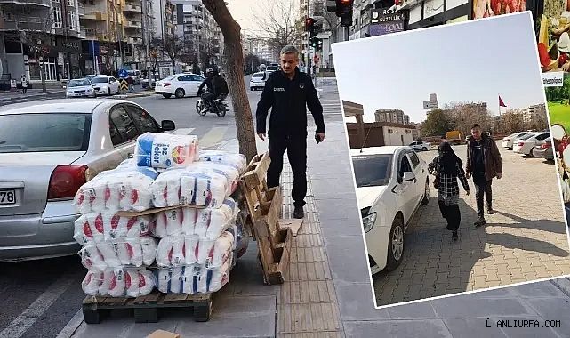 Karaköprü'de dilenci ve kaldırım ihlaline yönelik denetim!