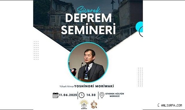Siverek'te deprem bilinçlendirme semineri düzenlenecek