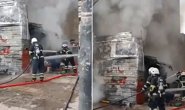 Urfa'da hurdalık deposunda korkutan yangın!