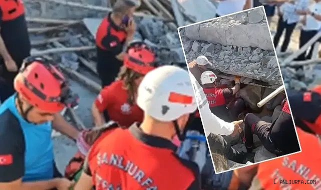 Urfa'da inşaat çöktü! İşçiler altında kaldı!