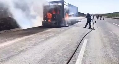 Urfa'da bir tır alev topuna döndü!
