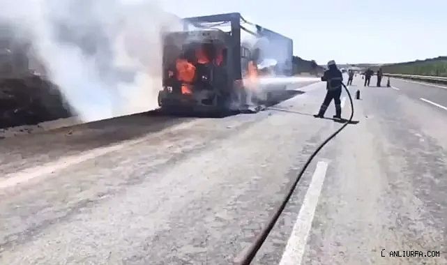 Urfa'da bir tır alev topuna döndü!
