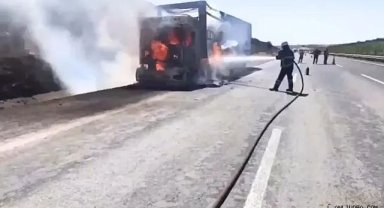 Urfa'da bir tır alev topuna döndü!