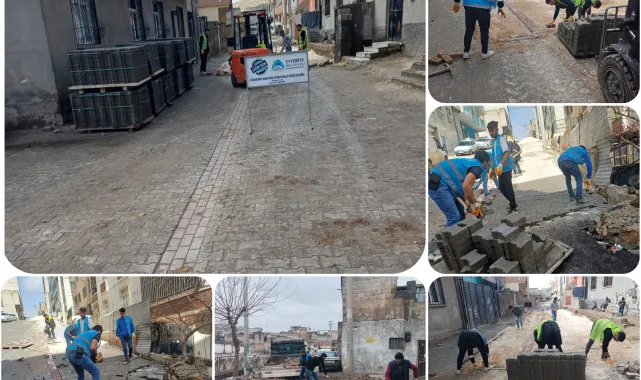 Eyyübiye Belediyesi Fen İşleri Ekipleri Üst Yapı Çalışmalarını Sürdürüyor