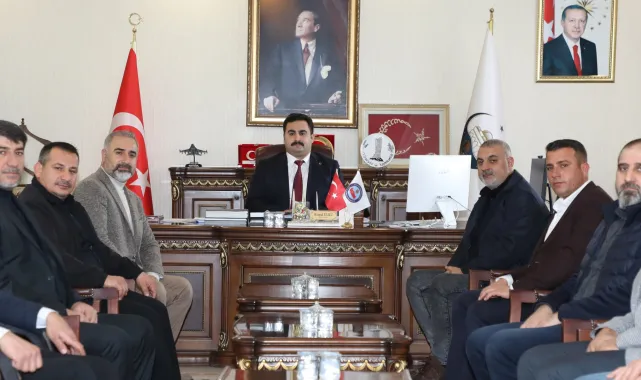 Viranşehir İnşaatçılar Odası Başkanı Elbenim, Kaymakam Ülkü'yü Ziyaret Etti