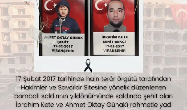 Viranşehir'den Hakimler ve Savcılar Sitesi Saldırısı Şehitlerine Anma Mesajı