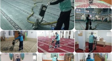 Eyyübiye'de Cami ve Kuran Kurslarında Kapsamlı Temizlik Çalışmaları Devam Ediyor