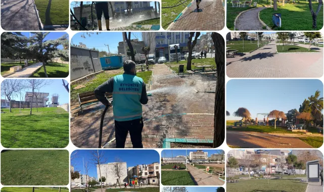 Eyyübiye'de Parklar Yenileniyor: Bakım ve Onarım Çalışmaları Devam Ediyor