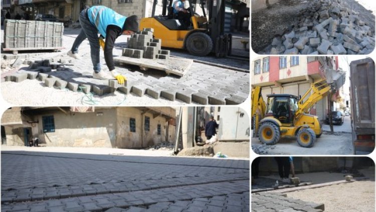 Eyyübiye'de Sokaklar Yeniden Yapılıyor: Altyapı Kazıları Sonrası Onarım Devam Ediyor