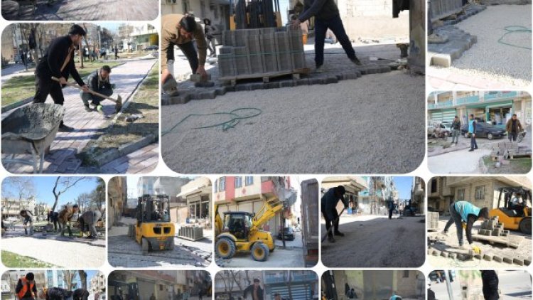 Eyyübiye'de Yol ve Park Yenileme Çalışmaları Devam Ediyor