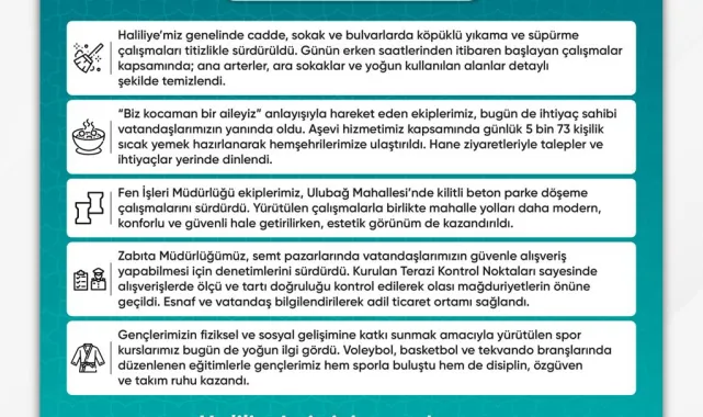 Haliliye Belediyesi Ekip Arkadaşlarından Memnuniyetini Dile Getirdi