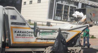 Karaköprü Belediyesi Ekipleri Hafta Sonu da Temizlik İçin Sahada