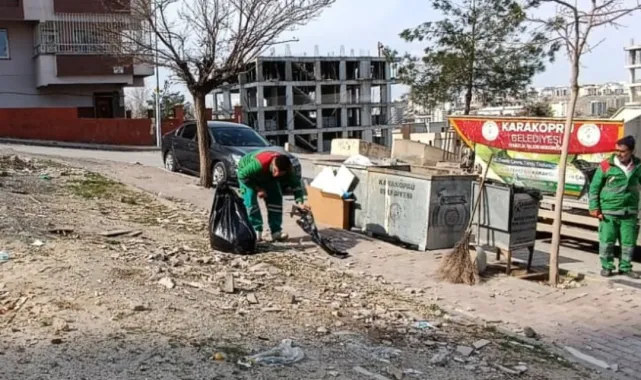 Karaköprü'de Tertemiz Bir İlçe İçin Mıntık Temizlik Çalışmaları Sürüyor