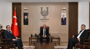 Birecik Belediye Başkanı ve AK Parti İlçe Başkanı, Şanlıurfa Valisi Hasan Şıldak'ı Ziyaret Etti