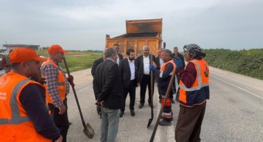 Ceylanpınar-Kızıltepe Yolu Yama Çalışmaları Belediye Eşbaşkanı Tarafından İncelendi