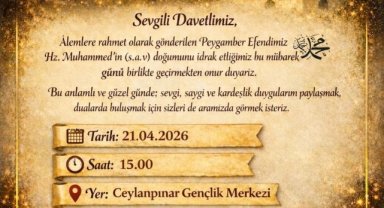 Ceylanpınar'da Mevlid-i Nebi Etkinliği Düzenleniyor
