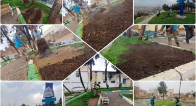 Eyyübiye'de Parklara Ara Ekim Çalışmaları Aralıksız Sürüyor