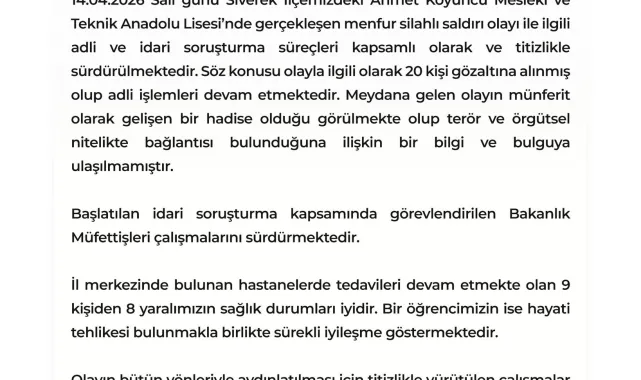 Şanlıurfa Valiliği'nden Basın Açıklaması: Detaylar Paylaşıldı
