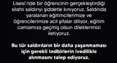 Siverek'te Okulda Silahlı Saldırı: Viranşehir Belediyesi Kınadı, Yaralılara Şifa Diledi